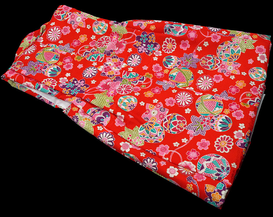 七五三着物 女児三歳用被布セット正絹 初節句 新品ht185