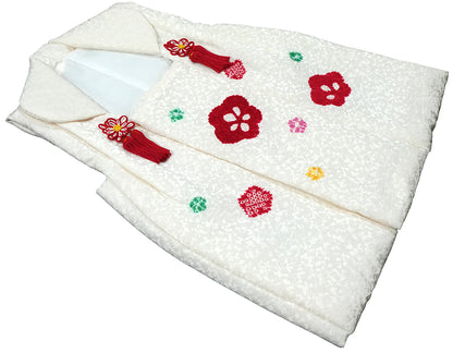 七五三 女児三歳用被布セット正絹 初節句 新品ht253