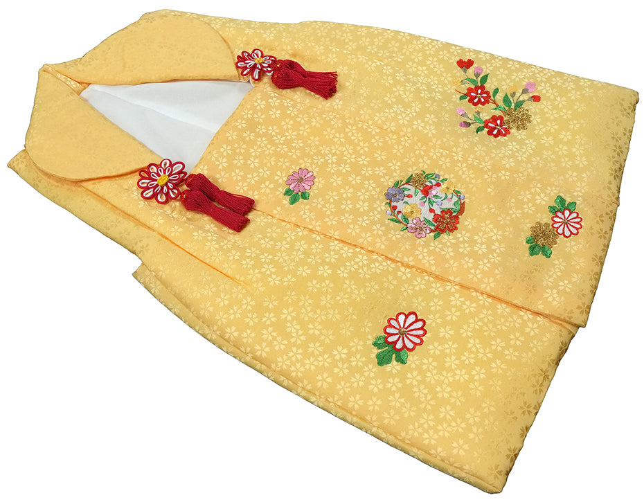 七五三 女児三歳用被布セット正絹 初節句 新品ht304