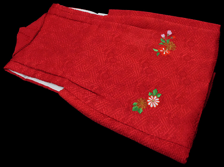 七五三 女児三歳用被布セット正絹 初節句 新品ht317