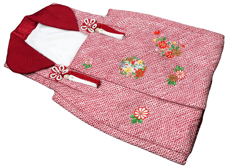 七五三 女児三歳用被布セット正絹 初節句 新品ht318