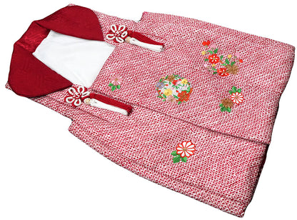 七五三 女児三歳用被布セット正絹 初節句 新品ht318