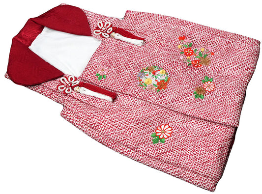 七五三 女児三歳用被布セット正絹 初節句 新品ht318