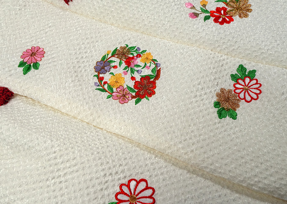 七五三 女児三歳用 被布コート  正絹 絞り 新品ht325