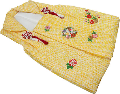 七五三 女児三歳用 被布コート  正絹 絞り 新品ht326