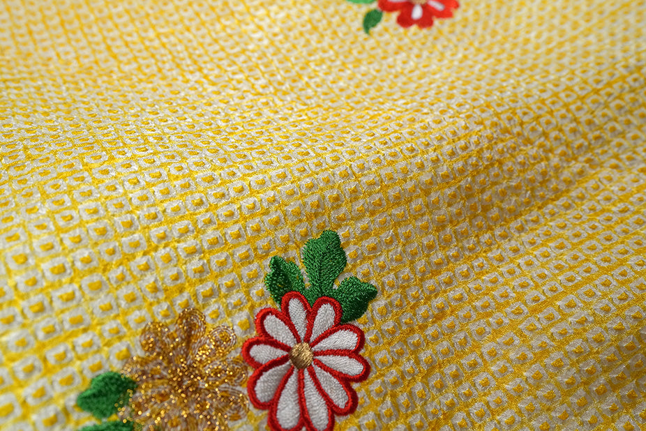 七五三 女児三歳用 被布コート  正絹 絞り 新品ht326