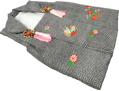 七五三 3歳 女の子 正絹 被布コート 絞り柄 新品ht335