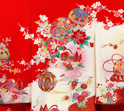 七五三 着物 3歳 女の子 正絹 被布セット 新品73jc1013