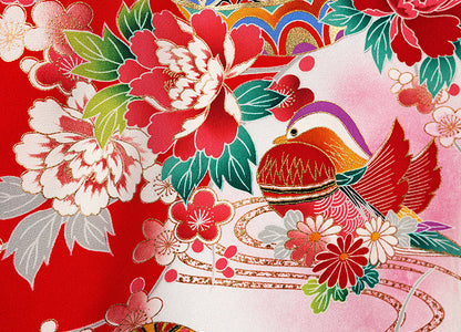 お宮参り 女の子 着物 女児祝着 正絹 のしめ 初着 産着 新品j1013