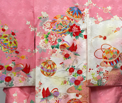 お宮参り 女の子 着物 女児祝着 正絹 のしめ 初着 産着 新品j1015