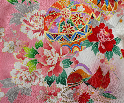 お宮参り 女の子 着物 女児祝着 正絹 のしめ 初着 産着 新品j1015