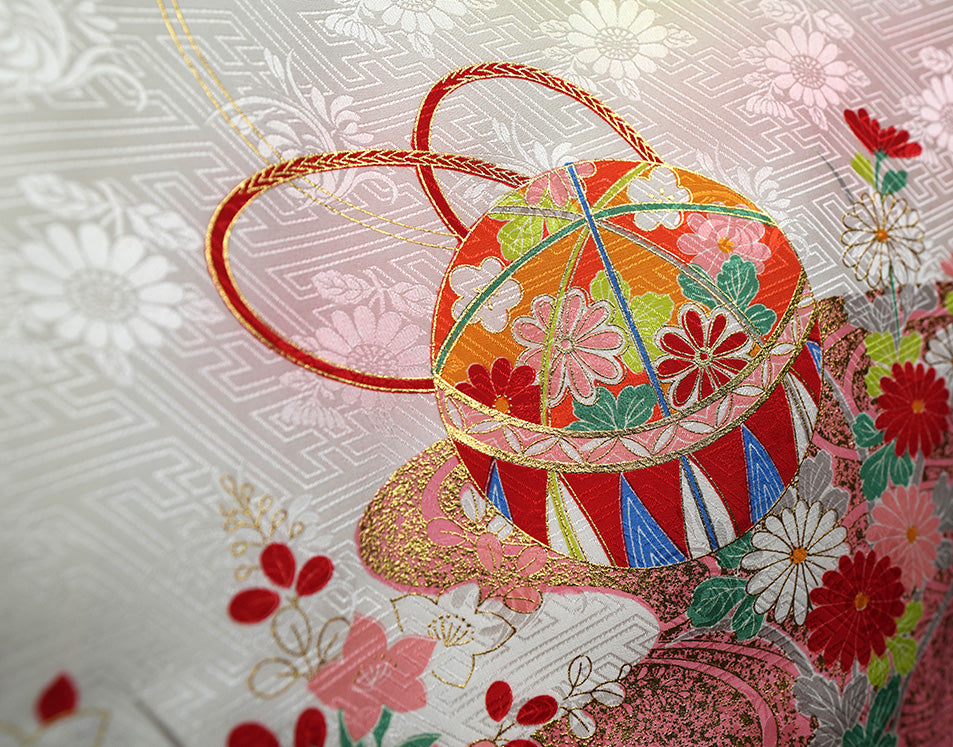 お宮参り 女の子 着物 女児祝着 正絹 のしめ 初着 産着 新品j1015