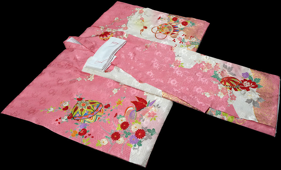 お宮参り 女の子 着物 女児祝着 正絹 のしめ 初着 産着 新品j1015