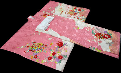 お宮参り 女の子 着物 女児祝着 正絹 のしめ 初着 産着 新品j1015