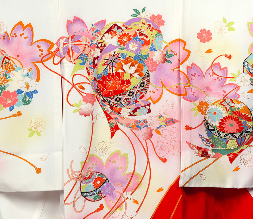 お宮参り 女の子 着物 女児祝着 正絹 のしめ 初着 産着 新品j1207