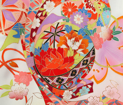 お宮参り 女の子 着物 女児祝着 正絹 のしめ 初着 産着 新品j1207