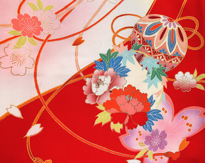 七五三 3歳 女児 女の子 正絹 三歳 被布セット 新品73jb1207