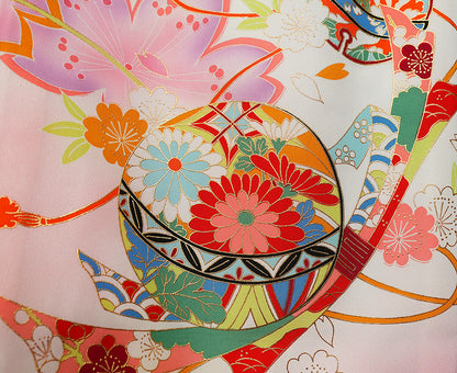 お宮参り 女の子 着物 女児祝着 正絹 のしめ 初着 産着 新品j1207