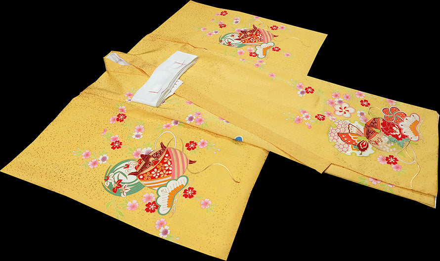 お宮参り 女の子 着物 女児祝着 正絹 のしめ 初着 産着 新品j2035