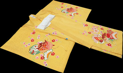 お宮参り 女の子 着物 女児祝着 正絹 のしめ 初着 産着 新品j2035