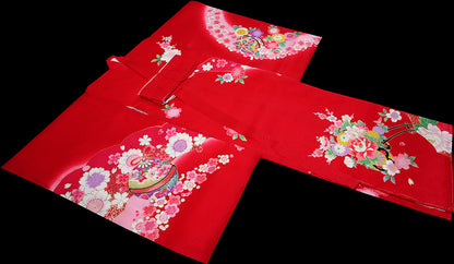 お宮参り 着物 女児祝着 正絹 のしめ 初着 産着 新品j31001