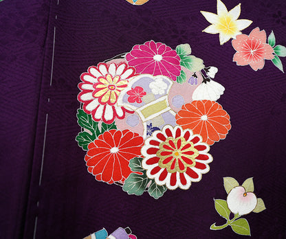 お宮参り 着物 女 女児祝着 正絹 のしめ 初着 産着 新品j31013