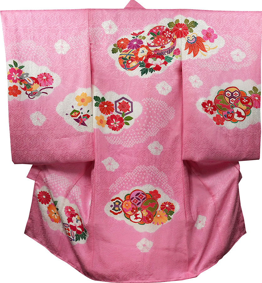 お宮参り 着物 女児祝着 正絹 のしめ 初着 産着 新品j31020