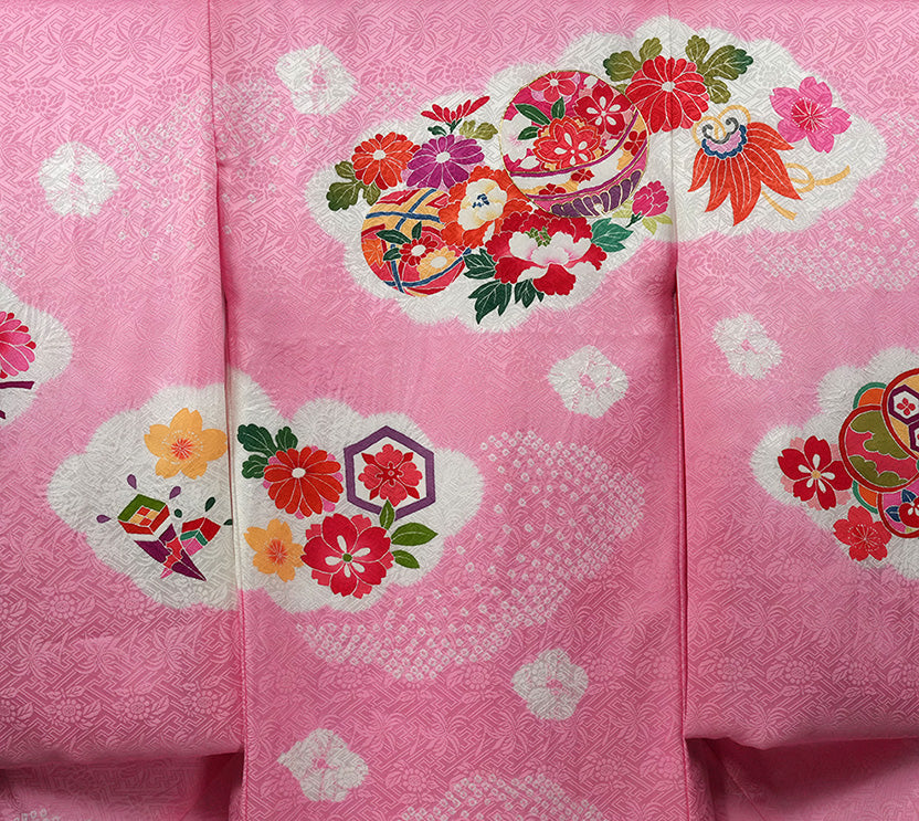 お宮参り 着物 女児祝着 正絹 のしめ 初着 産着 新品j31020