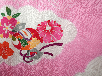 お宮参り 着物 女児祝着 正絹 のしめ 初着 産着 新品j31020