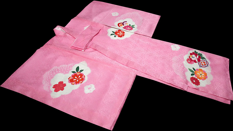 お宮参り 着物 女児祝着 正絹 のしめ 初着 産着 新品j31020