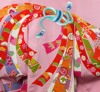 お宮参り 着物 女児祝着 正絹 のしめ 初着 産着 新品j31030