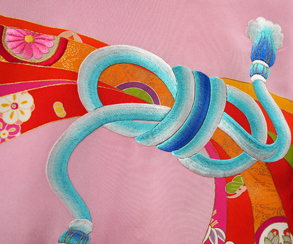 お宮参り 着物 女児祝着 正絹 のしめ 初着 産着 新品j31030