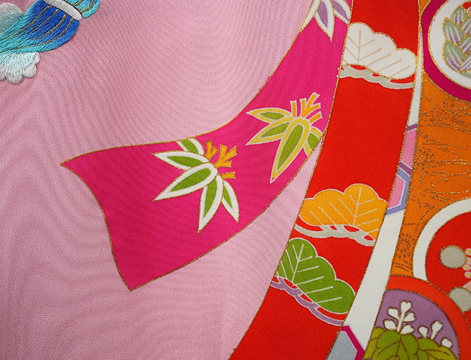 お宮参り 着物 女児祝着 正絹 のしめ 初着 産着 新品j31030