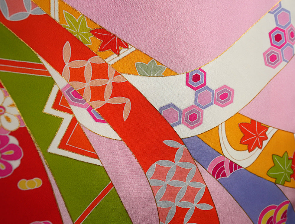 お宮参り 着物 女児祝着 正絹 のしめ 初着 産着 新品j31030