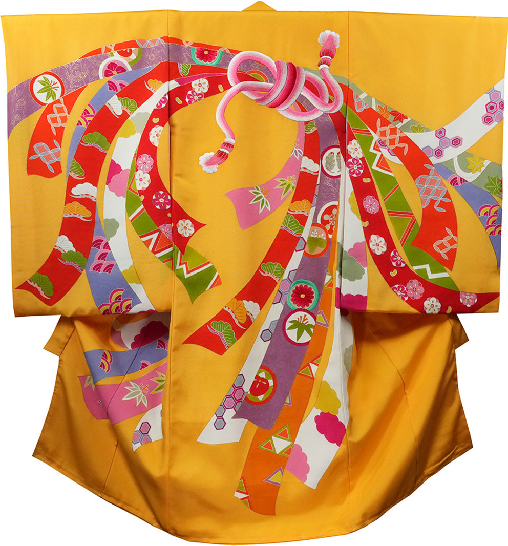 お宮参り 着物 女児祝着 正絹 のしめ 初着 産着 新品j31031