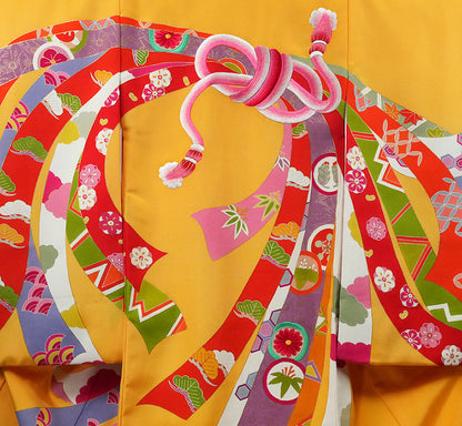 お宮参り 着物 女児祝着 正絹 のしめ 初着 産着 新品j31031