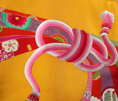 お宮参り 着物 女児祝着 正絹 のしめ 初着 産着 新品j31031