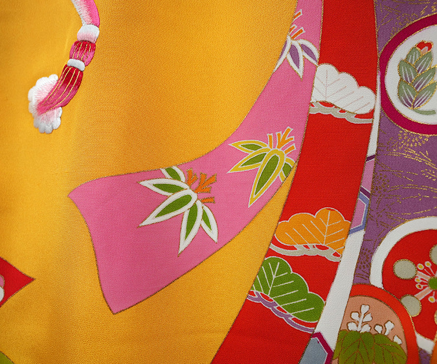 お宮参り 着物 女児祝着 正絹 のしめ 初着 産着 新品j31031