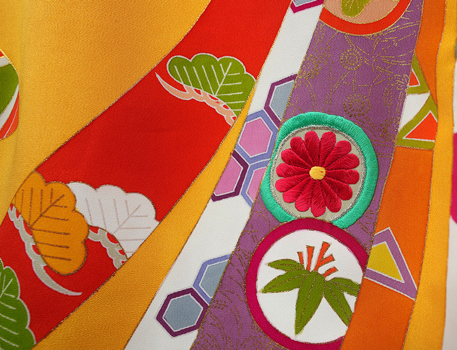 お宮参り 着物 女児祝着 正絹 のしめ 初着 産着 新品j31031