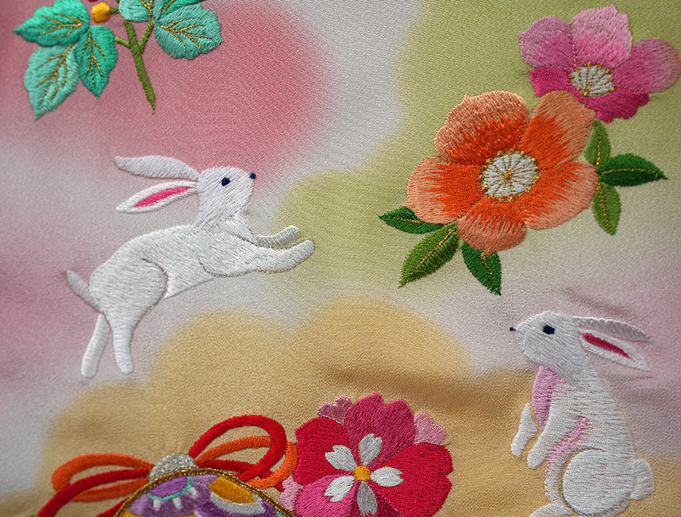 お宮参り 着物 女児祝着 正絹 のしめ 初着 産着 新品j31040