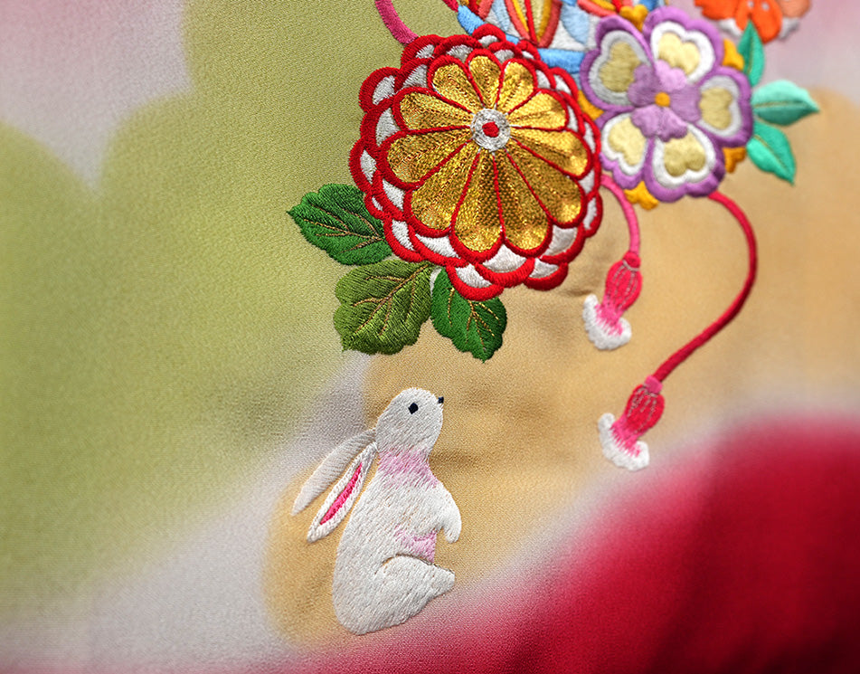 お宮参り 着物 女児祝着 正絹 のしめ 初着 産着 新品j31040