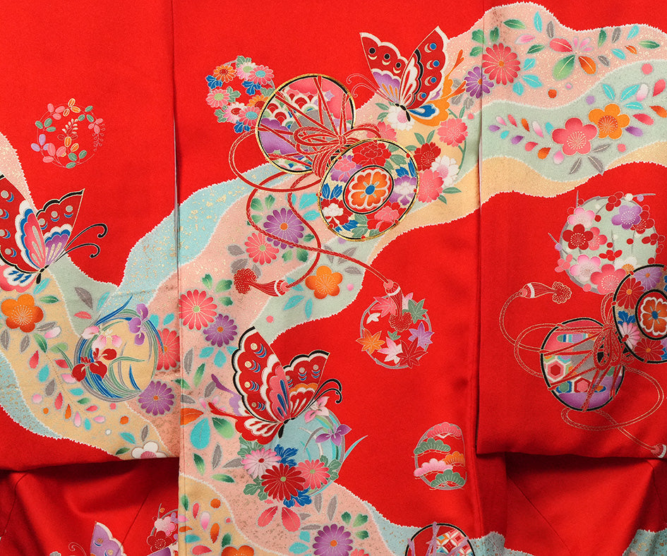 お宮参り 女の子 着物 女児祝着 正絹 のしめ 初着 産着 新品j31047