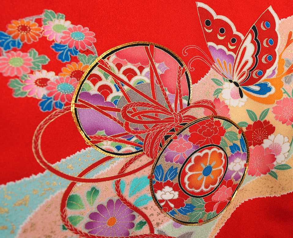 お宮参り 女の子 着物 女児祝着 正絹 のしめ 初着 産着 新品j31047