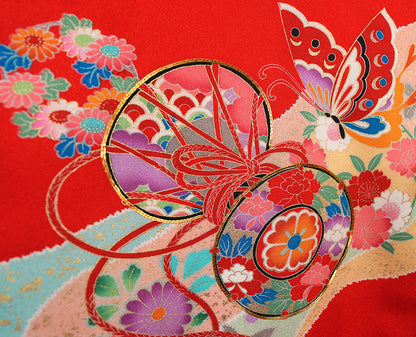 お宮参り 女の子 着物 女児祝着 正絹 のしめ 初着 産着 新品j31047