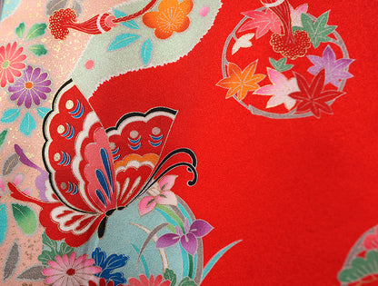 お宮参り 女の子 着物 女児祝着 正絹 のしめ 初着 産着 新品j31047