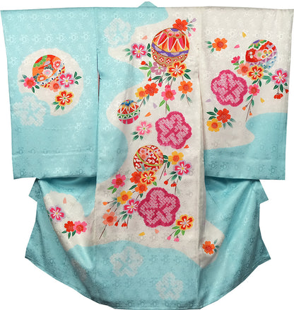 お宮参り 着物 女児祝着 正絹 のしめ 初着 産着 新品j31049