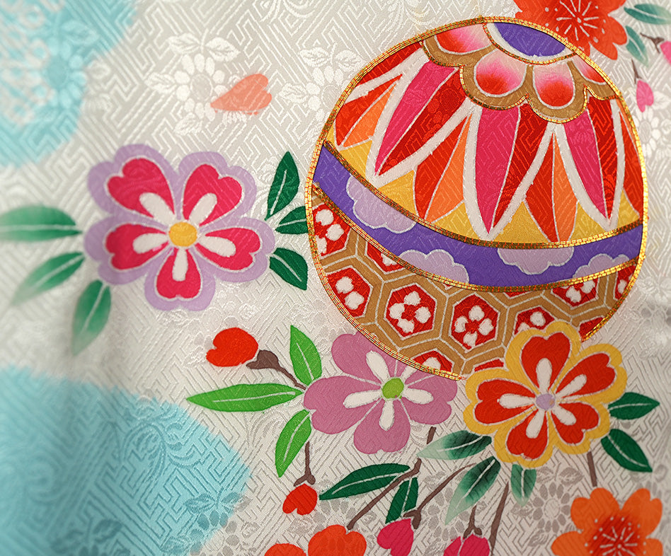 お宮参り 着物 女児祝着 正絹 のしめ 初着 産着 新品j31049