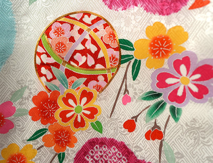 お宮参り 着物 女児祝着 正絹 のしめ 初着 産着 新品j31049