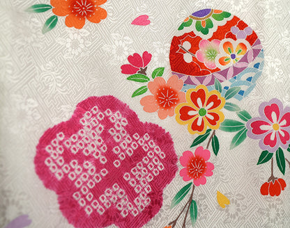 お宮参り 着物 女児祝着 正絹 のしめ 初着 産着 新品j31049