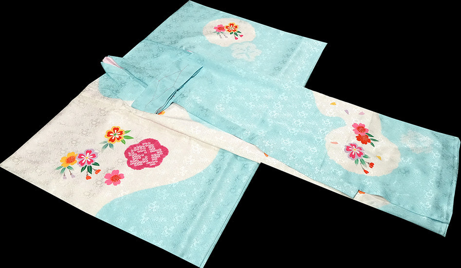 お宮参り 着物 女児祝着 正絹 のしめ 初着 産着 新品j31049